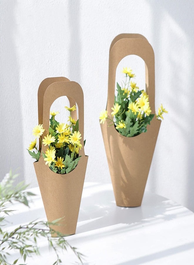 Tergy 50Packs Kraft Paper Flowers Gift Bags Brown Hanging Bouquet Wrapping Bags for Home Decoration (14Inches) - Image 5
